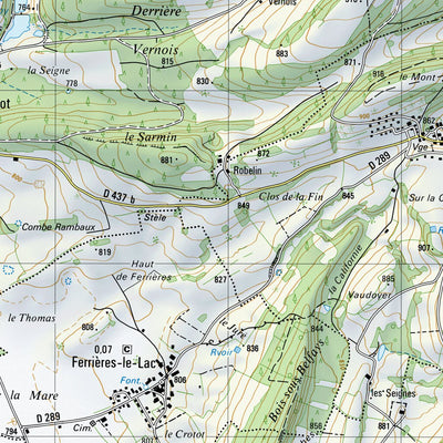 Saignelégier, 1:25,000