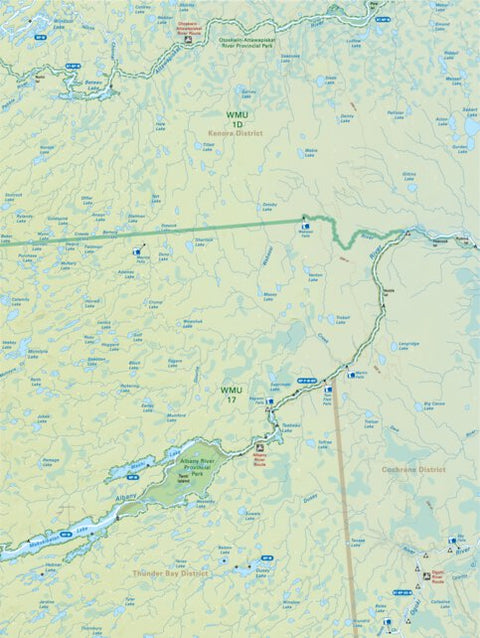NWON80 Albany River - Washi Lake - Northwestern Ontario Topo