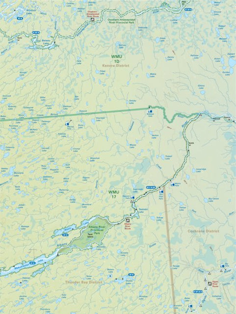 NWON80 Albany River - Washi Lake - Northwestern Ontario Topo