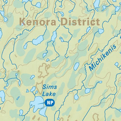 NWON85 Wunnummin Lake - Northwestern Ontario Topo