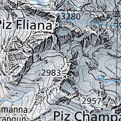 Flüelapass, 1:100,000