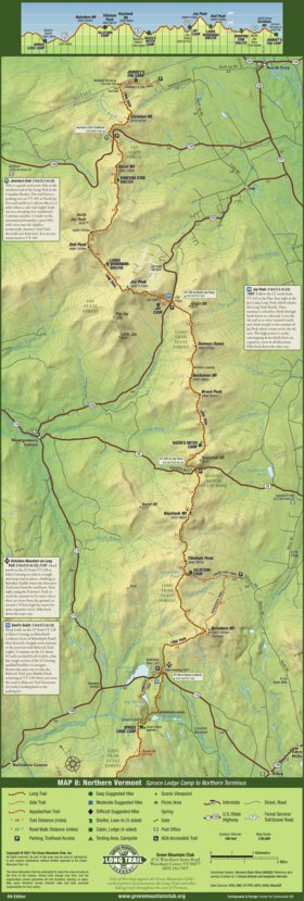 Long Trail Map 6th edition