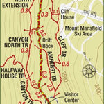 Long Trail Map 6th ed. Mansfield Inset