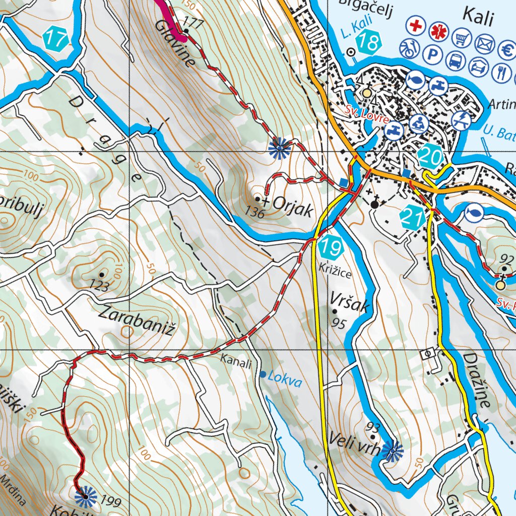 Utjane Map Otok Ugljan Map by GeoPRO jdoo | Avenza Maps