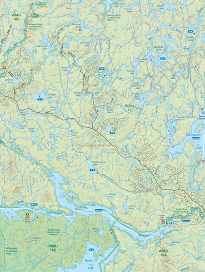 NWON70 Ogoki Reservoir - Northwestern Ontario Topo