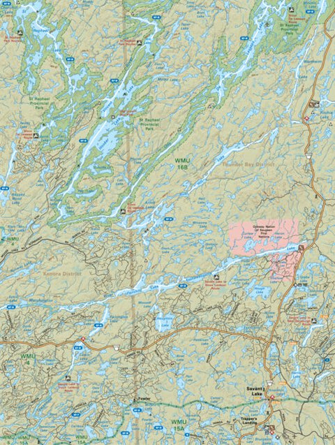 NWON52 Savant Lake - Northwestern Ontario Topo
