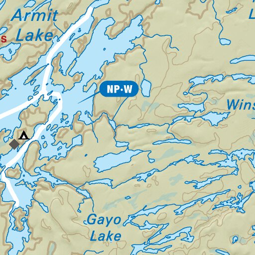 NWON52 Savant Lake Northwestern Ontario Topo Map by Backroad Mapbooks