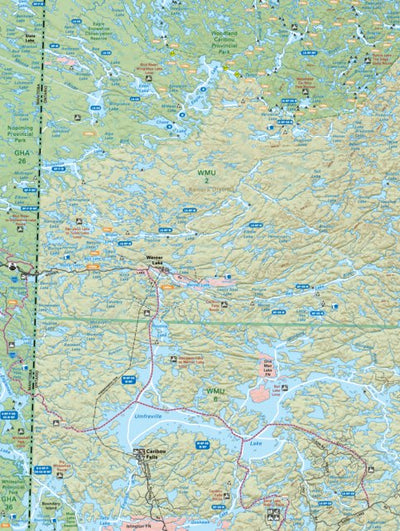 NWON46 Caribou Falls - Northwestern Ontario Topo