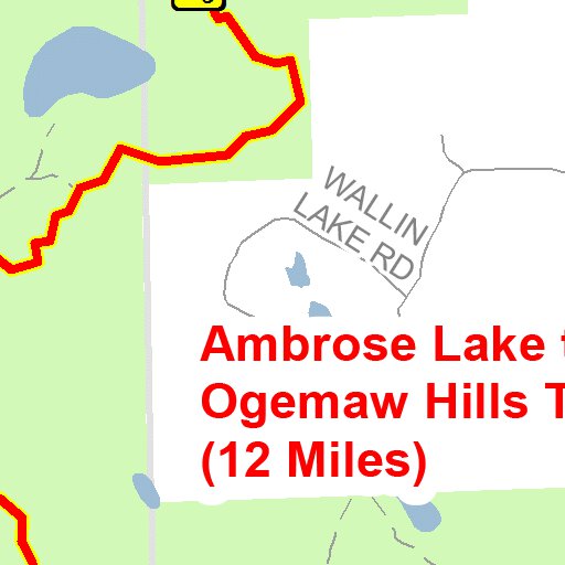 Ambrose Lake Trail Map by MI DNR Avenza Maps