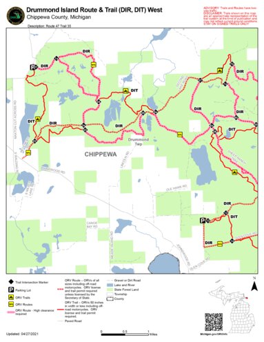 Drummond Island Route And Trail West