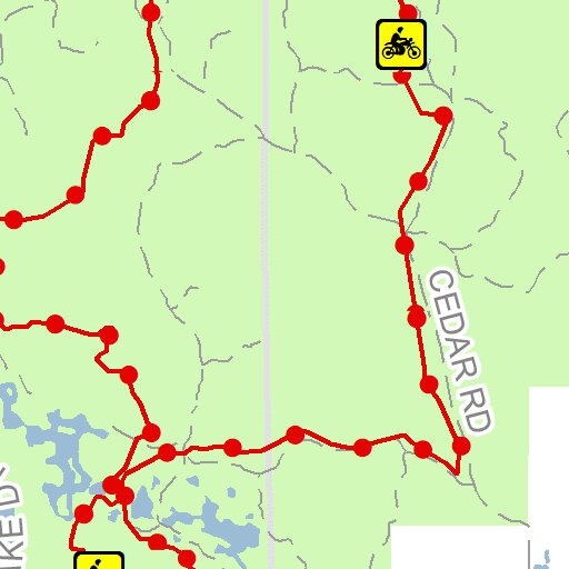 Evart Motorcycle Trail Map by MI DNR Avenza Maps