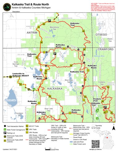 Kalkaska Trail And Route North