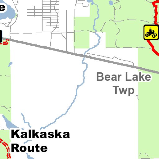 Kalkaska Trail And Route Central Map by MI DNR Avenza Maps