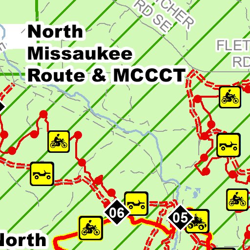 Kalkaska Trail And Route South Map by MI DNR Avenza Maps