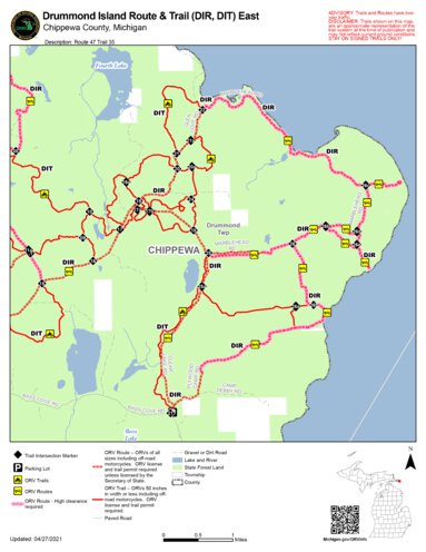 Drummond Island Route And Trail East