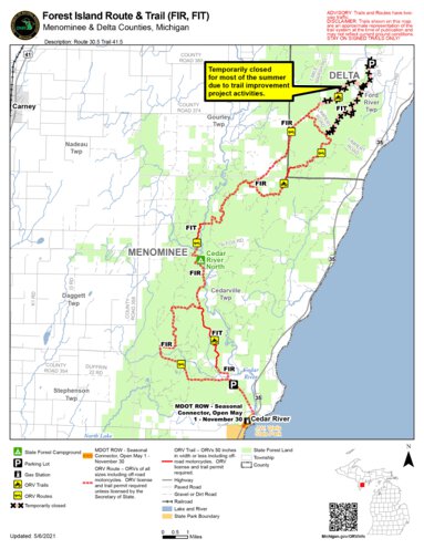 Forest Island Route And Trail