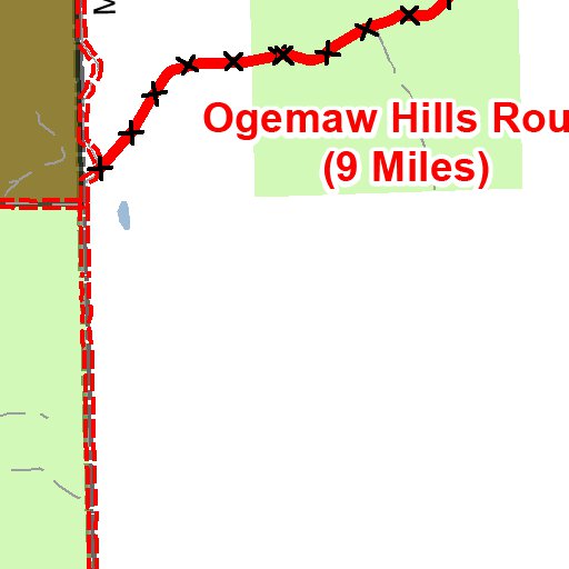 Ogemaw Hills To St Helen Trail map by MI DNR Avenza Maps