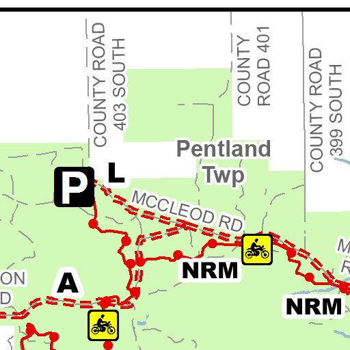 Newberry-Rexton Motorcycle Trail West Map by MI DNR | Avenza Maps