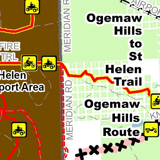 St Helen Trail And Route North Map by MI DNR Avenza Maps