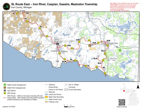 SL Route East Map by MI DNR | Avenza Maps