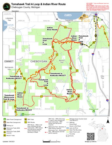 Tomahawk Trail A Loop And Indian River Route