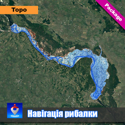 Канівське водосховище. Карта до затоплення