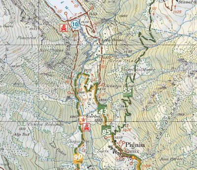 Brigels-Waltensburg-Andiast, 1:25‘000, Hiking Map