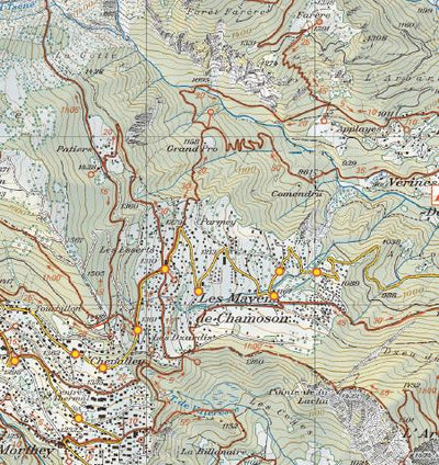 Sion-Derborence Sanetsch, 1:25‘000, Hiking Map