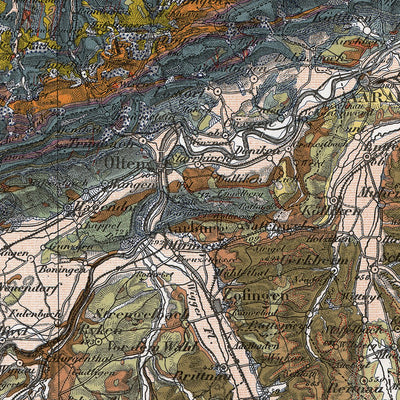 Basel - Bern, 1:200,000 General Geology