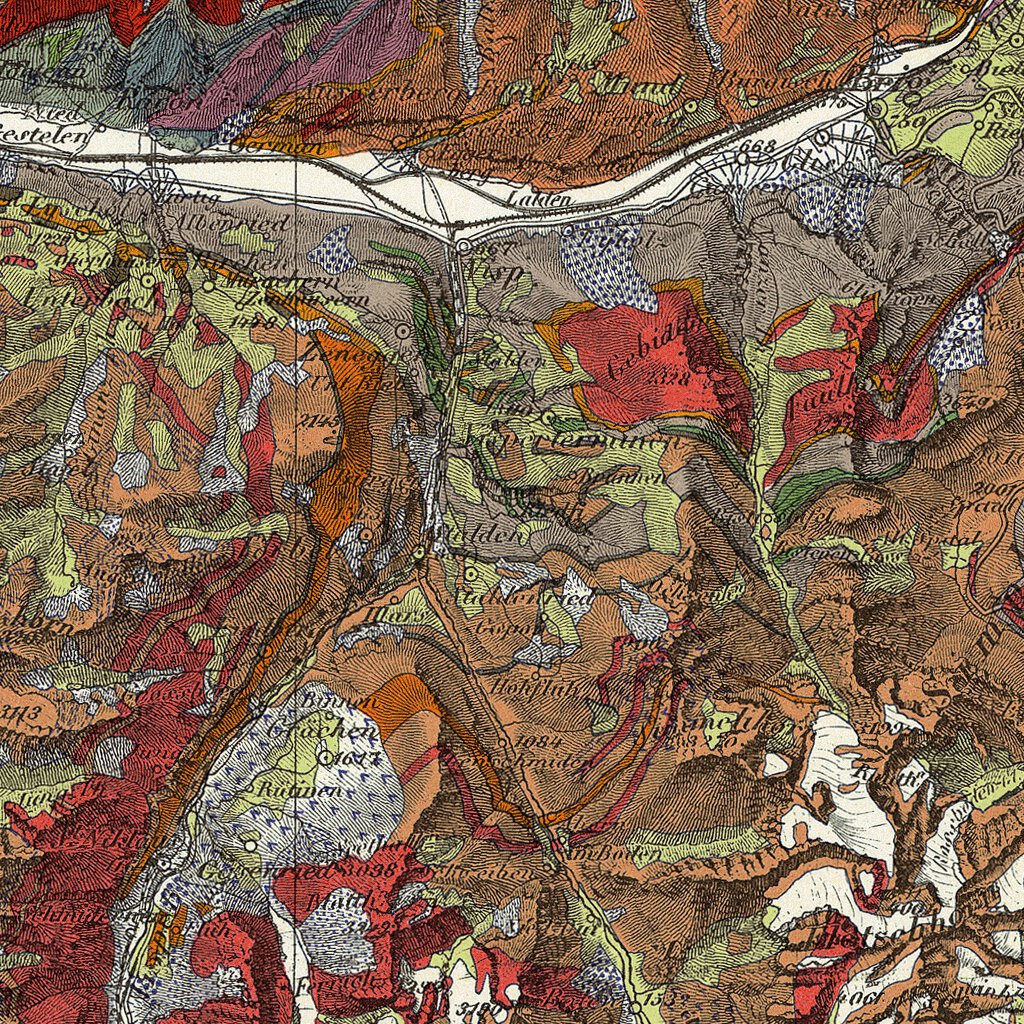 Sion, 1:200,000 General Geology Map by SwissTopo | Avenza Maps