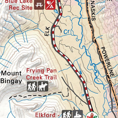 SOAB18 Fording River Pass - Southern Alberta Topo Map by Backroad ...