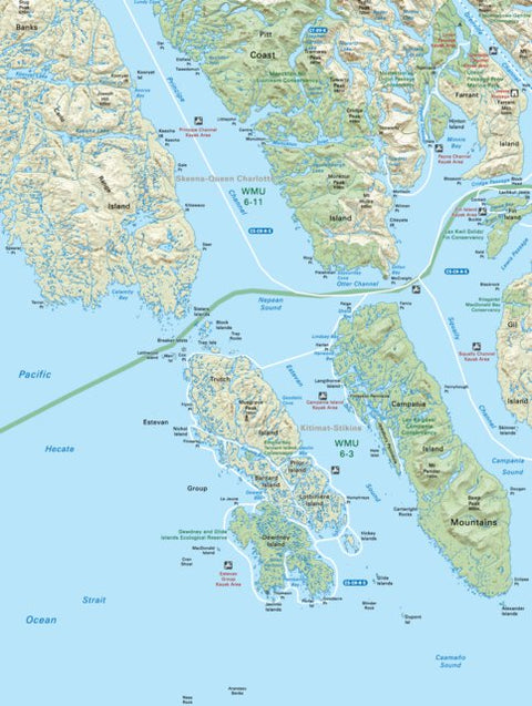 CCBC46 Campania Island - Cariboo Chilcotin Coast BC Topo