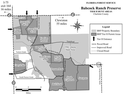 Babcock Ranch Preserve Tier II Area Brochure Map