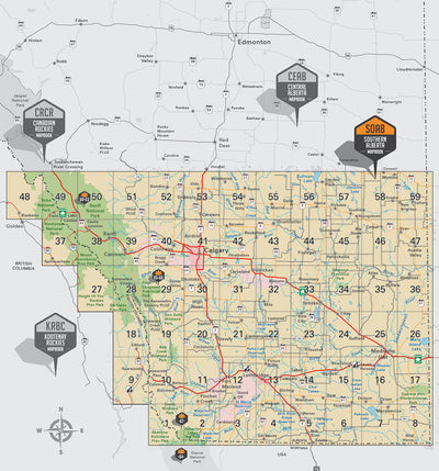 Backroad Mapbook Southern Alberta 5th Edition (SOAB Map Bundle)