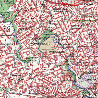 Getlost Map 7722-7822 BACCHUS MARSH-MELBOURNE Victoria Topographic Map V15 1:75,000