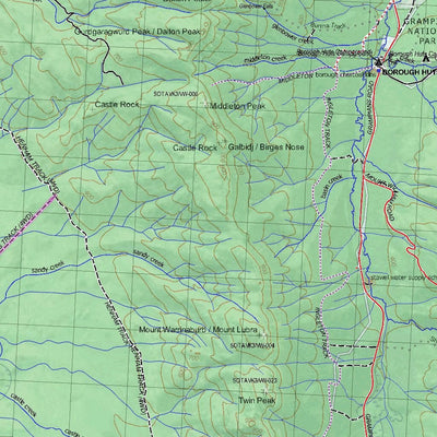 Getlost Map 7323-7423 GRAMPIANS-ARARAT Victoria Topographic Map V15 1:75,000