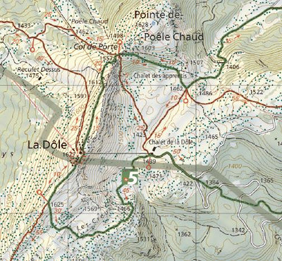 Nyon – Saint Cergue – Rolle – Col du Marchairuz, 1:25‘000, Hiking Map
