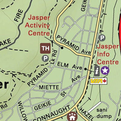 Jasper Townsite Topo Map – Jasper National Park