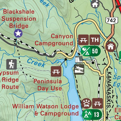 Peter Lougheed Provincial Park – Alberta Park Recreation Map