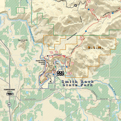 Sisters & Redmond, Oregon High Desert Trail Map