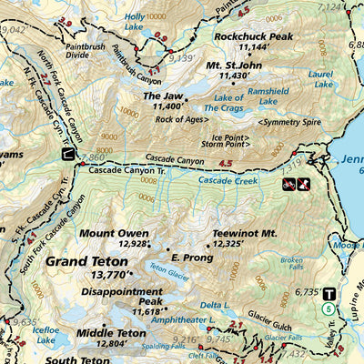 Grand Teton National Park /Jackson Hole, Wyoming Trail Map