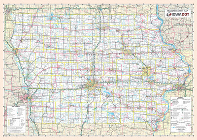 Iowa Transportation Map - 2021-2022