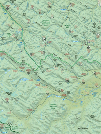 CRCR36 Topaz Lake - Canadian Rockies Topo