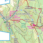 Kab-hegy, Úrkút, Csingervölgy. Kislőd, Városlőd turista-, biciklis térkép tourist biking map