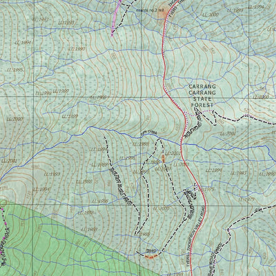 Getlost Map 8122-2 WALHALLA Victoria Topographic Map V15 1:25,000