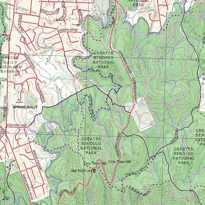 Getlost Map 7724-2 BENDIGO Victoria Topographic Map V15 1:25,000