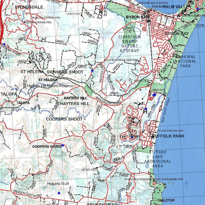 Getlost Map 9640 BALLINA NSW Topographic Map V15 1:75,000
