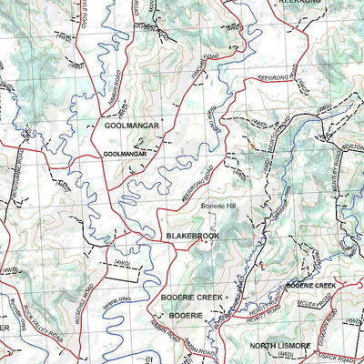 Getlost Map 9540 LISMORE NSW Topographic Map V15 1:75,000