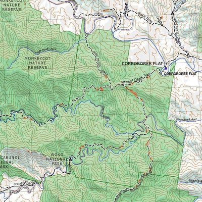 Getlost Map 9234 UPPER MANNING NSW Topographic Map V15 1:75,000