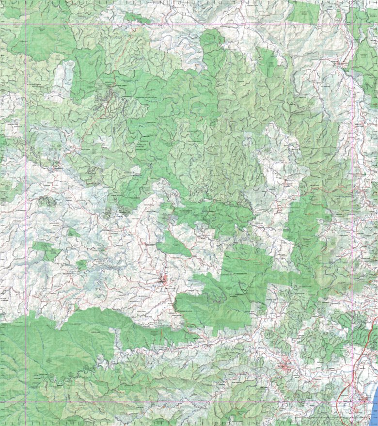 Getlost Map 9437 DORRIGO NSW Topographic Map V15 175,000 by Getlost